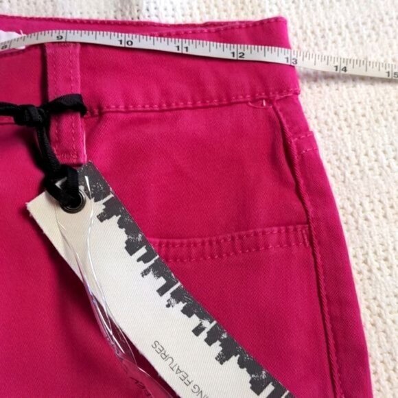 Jones New York Jean Pink Slimming Feature Cuffed Zip Jean Sz 4 Capris w Pockets - Picture 7 of 9